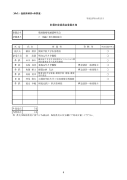 耐震判定委員会委員名簿