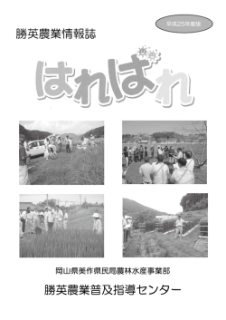 勝英農業情報誌はればれ（平成25年度） [PDFファイル／3.82MB]