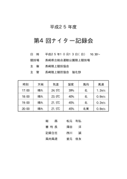 記録集 - 長崎陸上競技協会