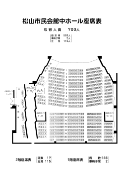 松山市民会館中ホール座席表