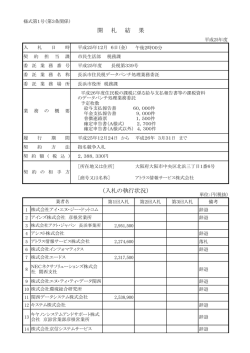 （入札の執行状況） 開 札 結 果 - 長浜市