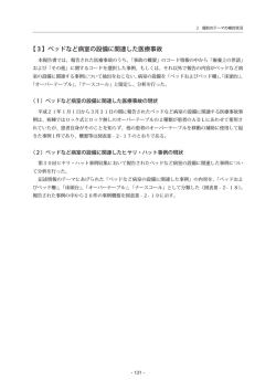 （個別のテーマ） ベッドなど病室の設備に関連した医療事故