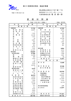 貸 借 対 照 表 - Benesse