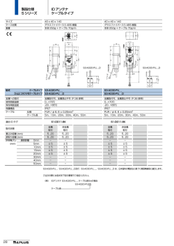 ID アンテナ ケーブルタイプ 製品仕様 Sシリーズ