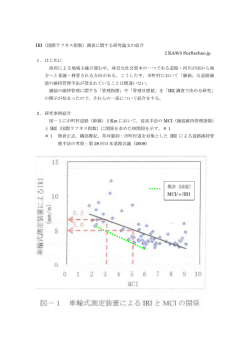 IRI（国際ラフネス指数）調査に関する研究論文の紹介 2KA/6/4