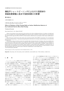 微粒子ショットピーニングによるガス浸炭材の 表面改質  - 日本金属学会
