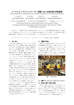 ワークショップファシリテーター研修における参加者の学習過程