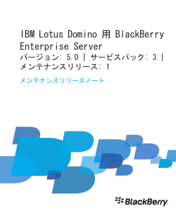 メンテナンスリリースノート - BlackBerry