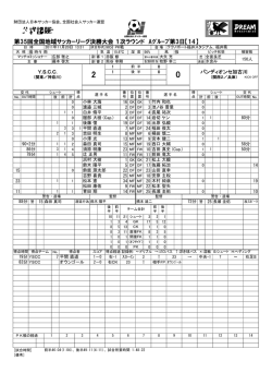 公式記録 - 日本サッカー協会