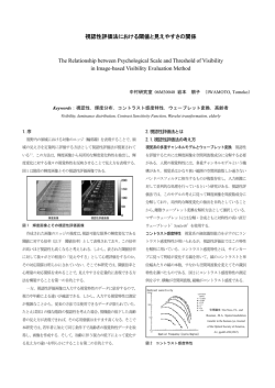 視認性評価法における閾値と見えやすさの関係 The Relationship