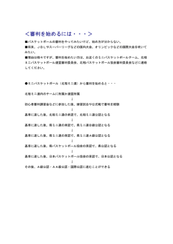 ＜審判を始めるには・・・＞ - nifty
