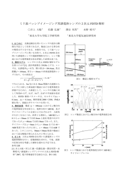 ミリ波パッシブイメージング用誘電体レンズの 2  - 東北大学 陳研究室