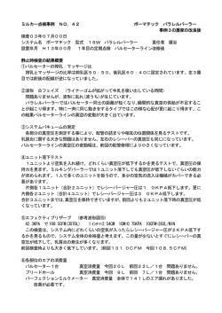 ミルカー点検事例 NO，42 ボーマチック パラレルパーラー 事例3の農家