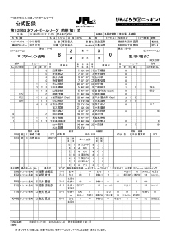 公式記録 - 日本フットボールリーグ