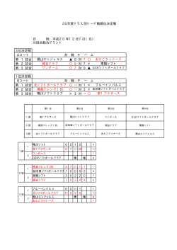 川田谷総合グランド 審判割当て 第 1 試合 0 対 7
