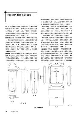 中国黒色磨研瓦の調査
