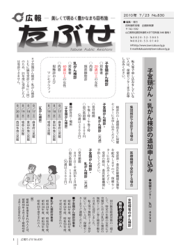 子宮頸がん・乳がん検診の追加申し込み - 田布施町