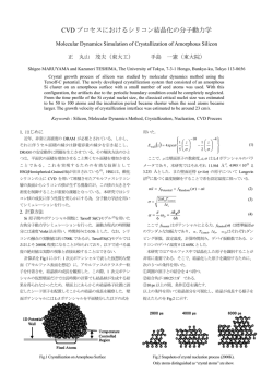 CVD プロセスにおけるシリコン結晶化の分子動力学 ( )