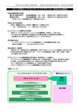 JEF2014 前年度からの変更点について - Yamaha