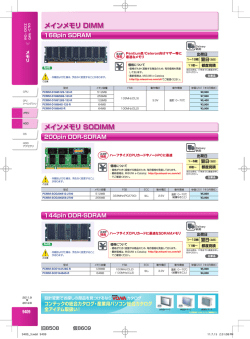 メインメモリ SODIMM メインメモリ DIMM