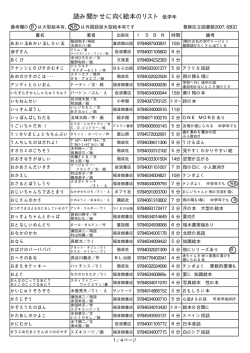 読み聞かせに向く絵本のリスト 低学年 - 葛飾区立図書館