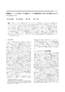 冠動脈シェーマに基づいた心臓カテーテル検査所見入力のための電子