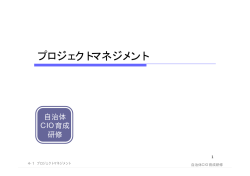 プロジェクトマネジメント - 総務省