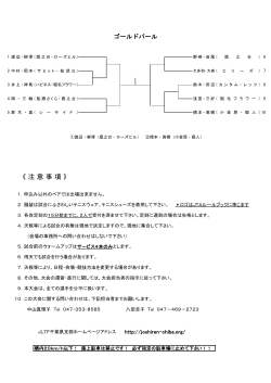 Tournament  Draw 2007 - 日本女子テニス連盟千葉県支部