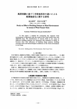 風洞実験に基づく市街地形状の違いによる 風環境変化に関する研究