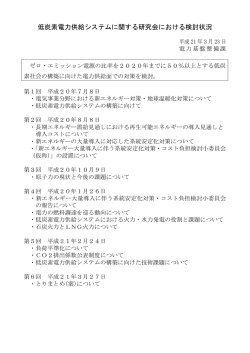 資料1:低炭素電力供給システムに関する研究会における検討状況(PDF