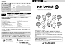 わたらせ共済の内容 - 桐生商工会議所