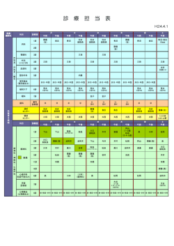 診 療 担 当 表