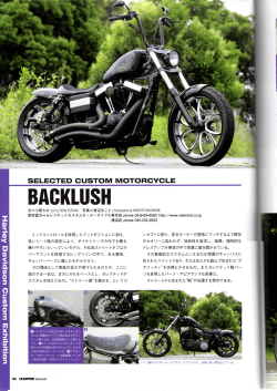 BACKLUSH 2013年11月号 Vol.14 - Selected Custom Motorcycle
