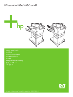 HP LaserJet M4345 MFP Getting Started Guide XL - Hewlett-Packard