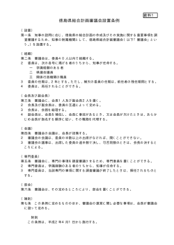 徳島県総合計画審議会設置条例
