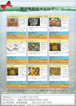 贈呈特産品カタログ - 広川町