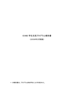 ICABE 学生交流プログラム報告書 - 九州大学ビジネススクール