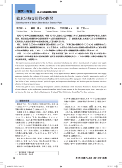 給水分岐専用管の開発