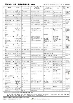 平成26年 6月 学校給食献立表 - 焼津市