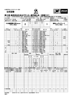 公式記録 - 日本サッカー協会