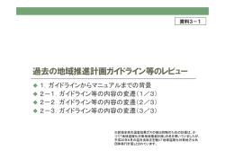 過去の地域推進計画ガイドライン等のレビュー [PDF 131KB]