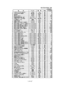 （冷凍食品） 品 名 メーカー 規 格 単位 予定数量 イカリングフライ（40ｹ入）