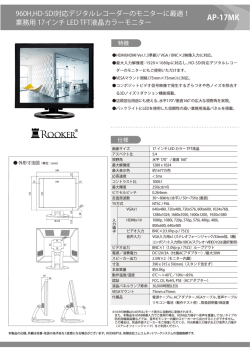業務用 17インチ LED TFT液晶カラーモニター AP-17MK