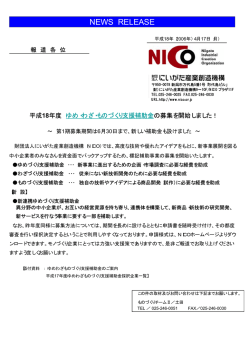 詳細はこちらをご覧ください。(PDF:95KB) - にいがた産業創造機構