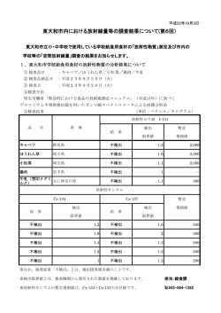 （平成23年10月3日発表） [313KB pdfファイル] - 東大和市