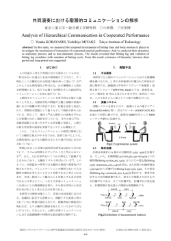 共同演奏における階層的コミュニケーションの解析  - 三宅研究室