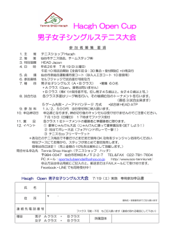 Hacgh Open Cup 男子女子シングルステニス大会