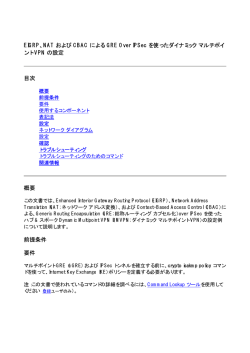 EIGRP、NAT および CBAC による GRE Over IPSec を使った  - Cisco