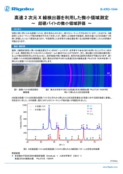 高速 2 次元 X 線検出器を利用した微小領域測定 - Rigaku