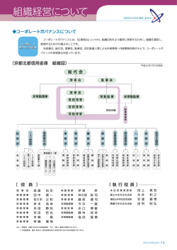 組織経営について（pdf形式、506KB） - 京都北都信用金庫
